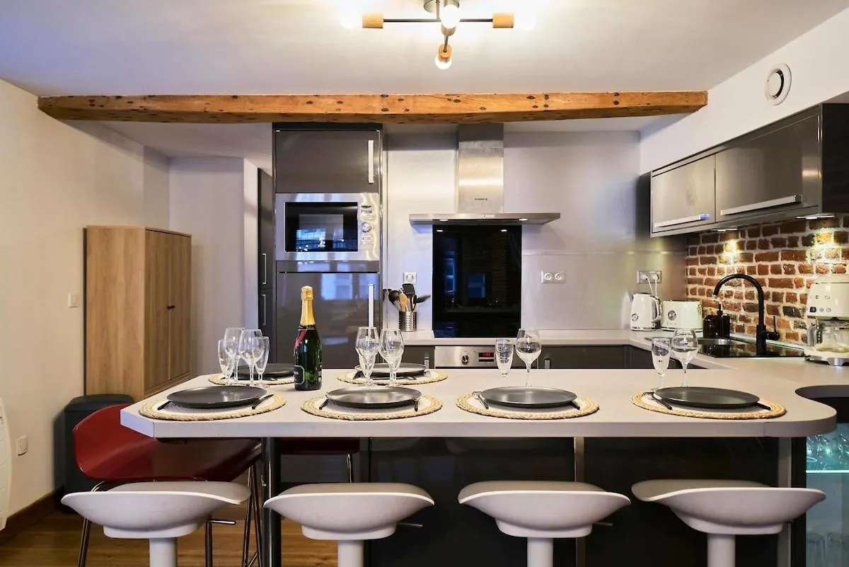 Duplex Rue Royale, Rooftop, Balneo Spa Lille 0*,  France